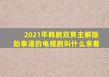 2021年韩剧双男主解除跆拳道的电视剧叫什么来着